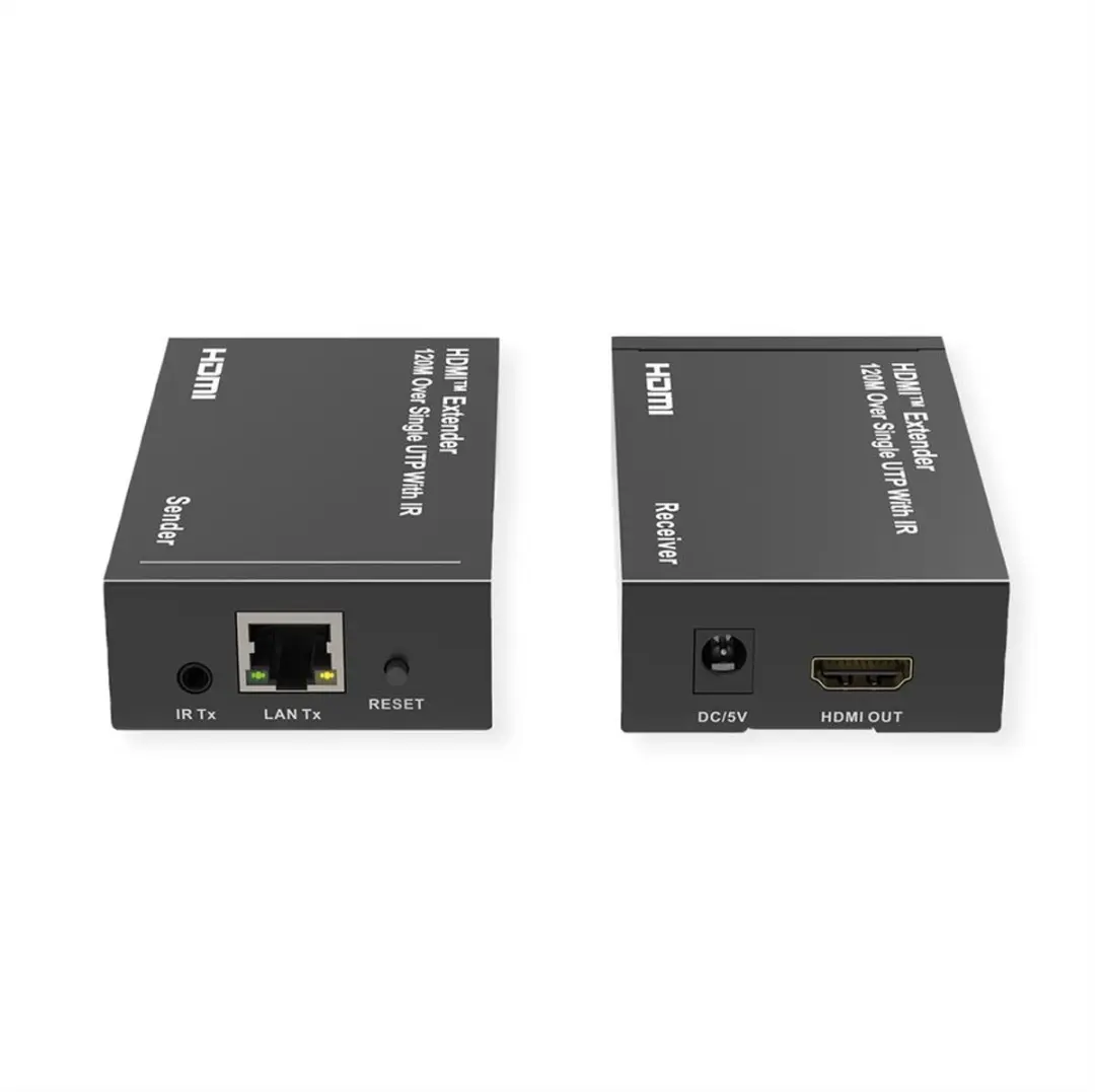 Roline HDMI Extender via IP 1080P 120m - Zwart