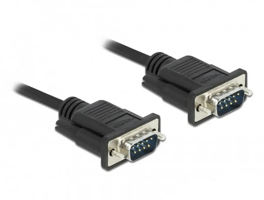 Delock RS-232 D-Sub9 Kabel 0.5m - Zwart