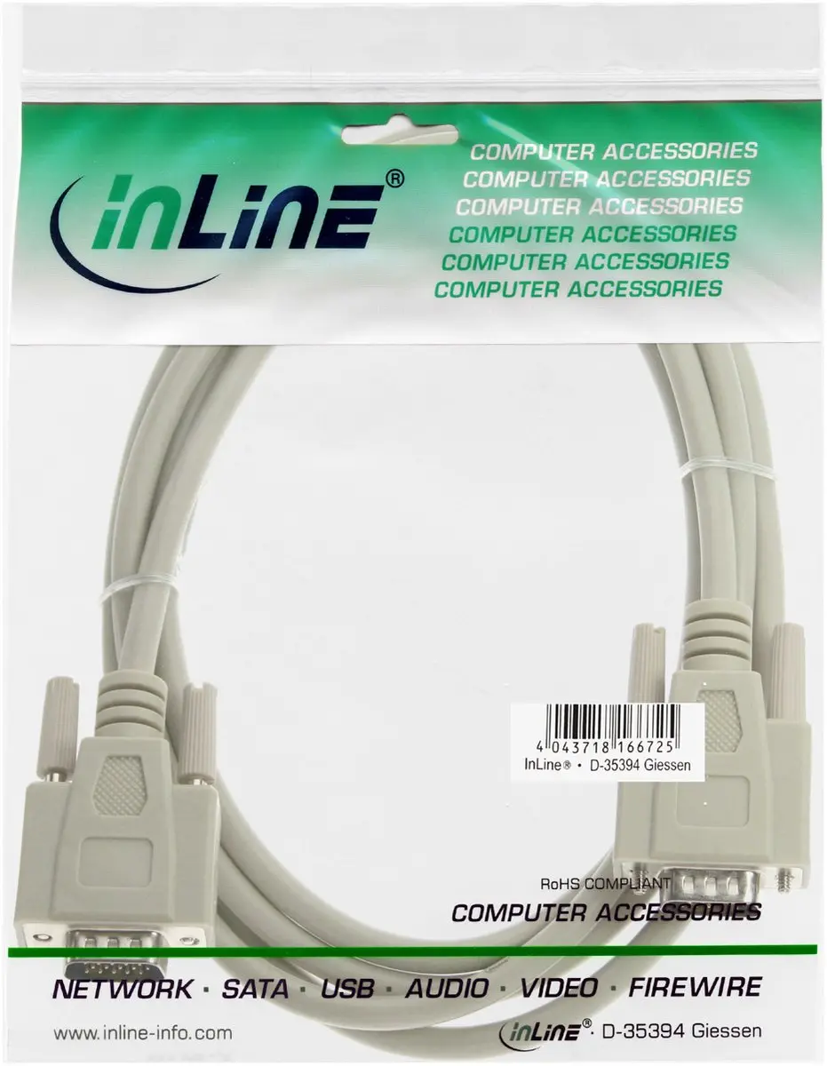 InLine VGA Kabel 10m - Beige