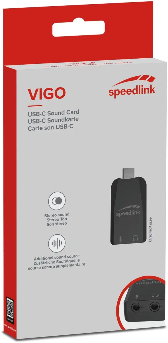 Speedlink VIGO SL-880501-BK USB Geluidskaart - Zwart - afbeelding 3 van 5