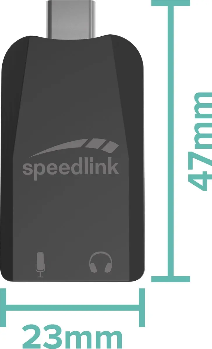 Speedlink VIGO SL-880501-BK USB Geluidskaart - Zwart - afbeelding 4 van 5
