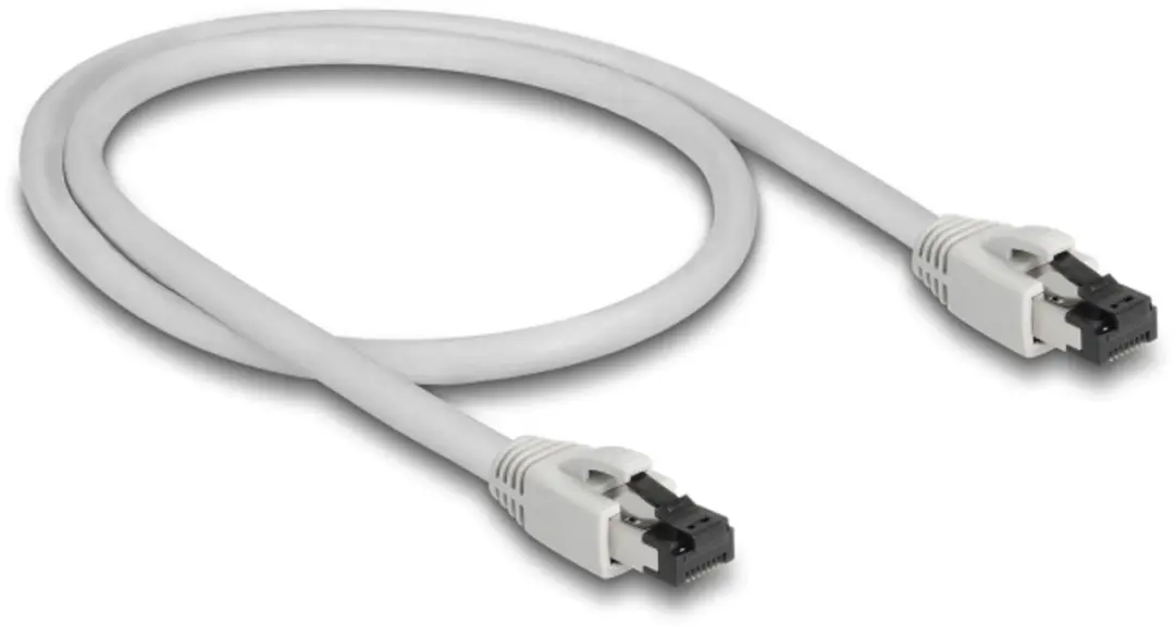 Delock Cat.8.1 S/FTP RJ45 Netwerkkabel 0,5m - 40Gbps - Grijs
