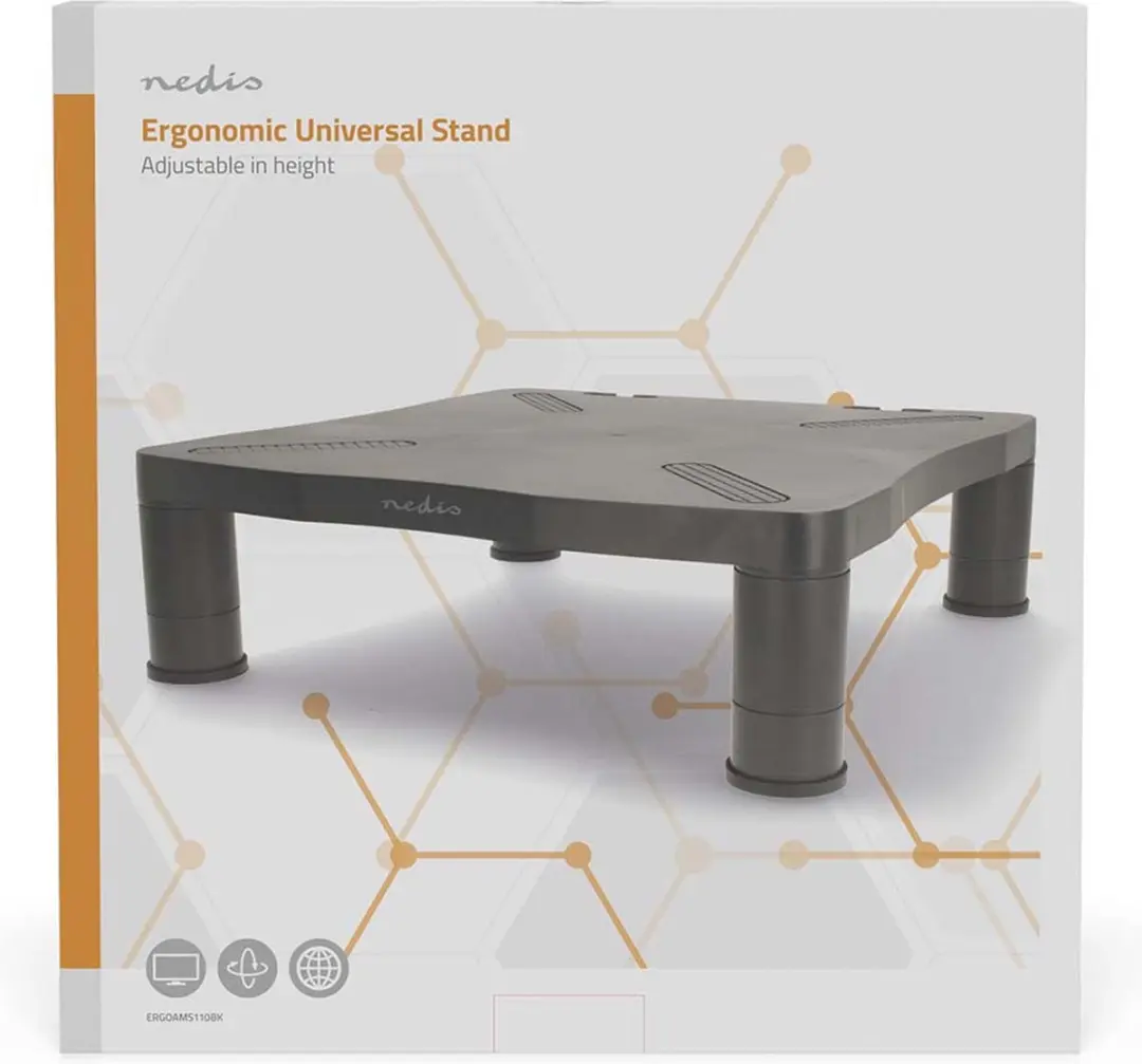 Nedis ERGOAMS110BK Monitorstandaard - 18kg - Zwart