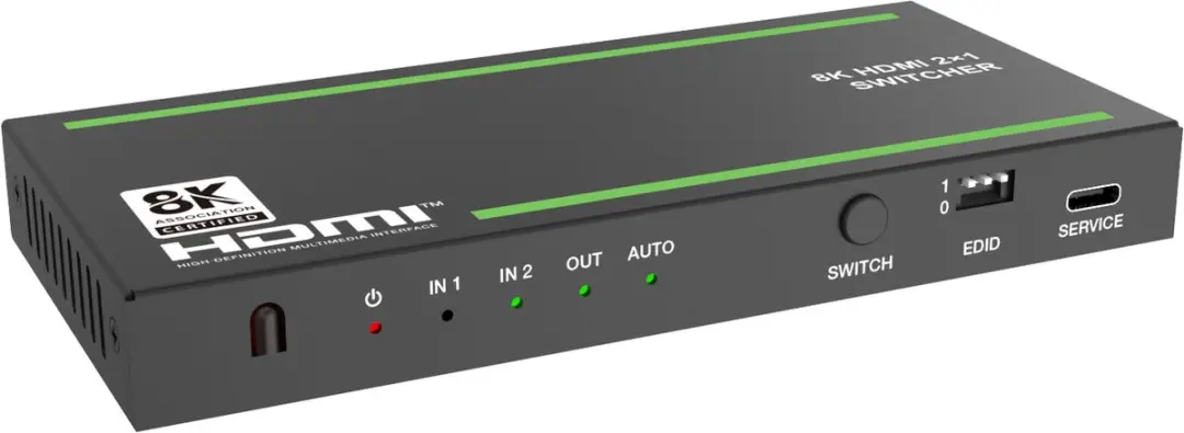 NÖRDIC HDMI 2.1 Switch SGM-249 - 2 naar 1 - 8K60Hz/4K120Hz - Zwart