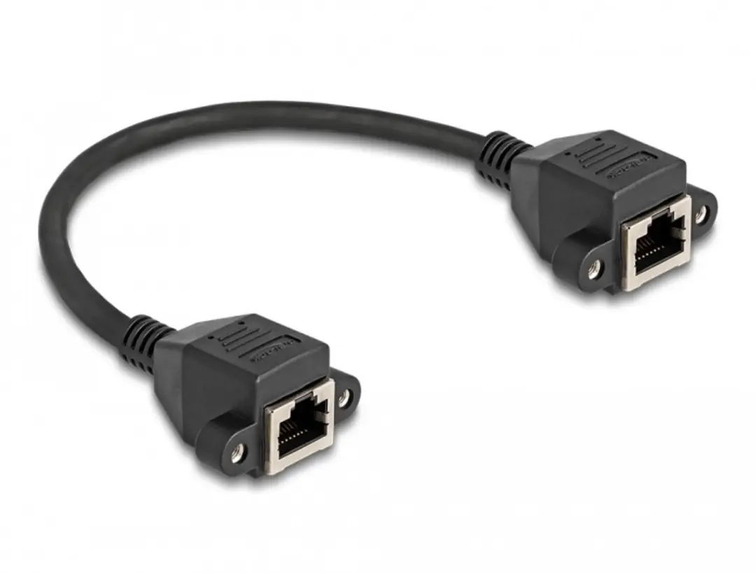 Delock RJ50 Kabel female-female S/FTP 0.25m - Zwart