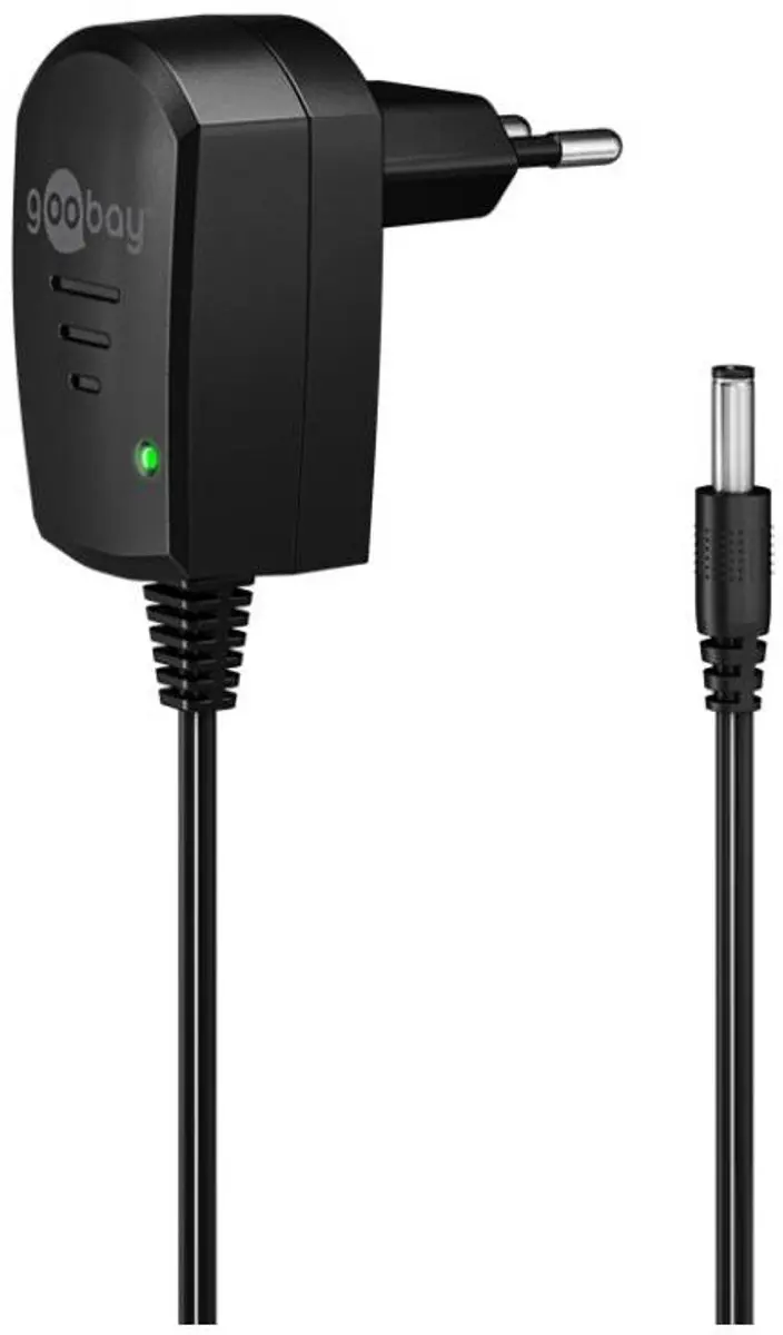 Goobay Voedingsadapter 5V 1A 5,5x2,1mm - 1,8m - Zwart