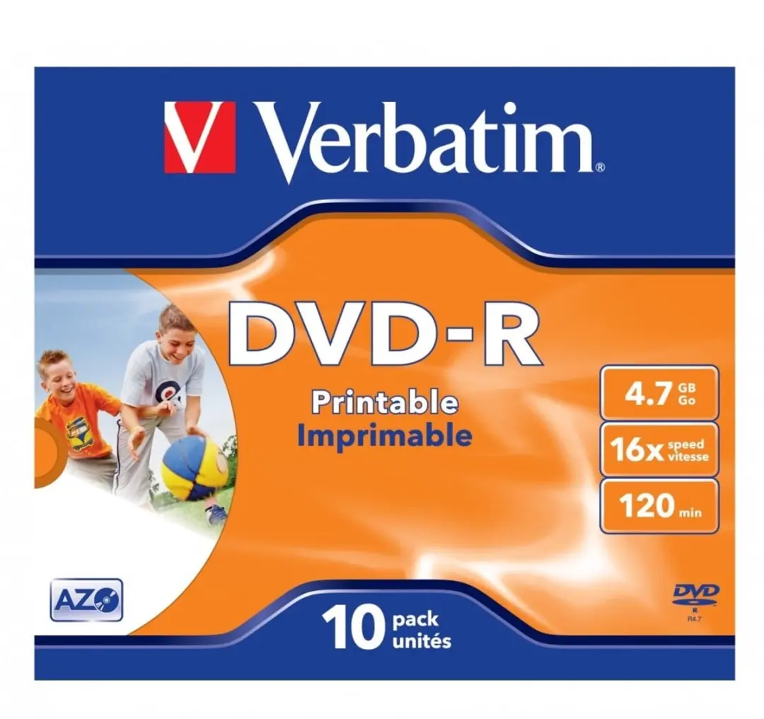 Verbatim 43521 DVD-R Wide Inkjet Printable ID Brand