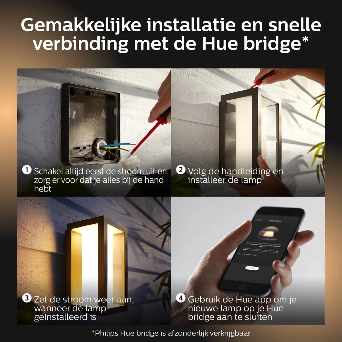 Philips Hue Impress White & Color Ambiance Muurlamp - Zwart - afbeelding 6 van 6