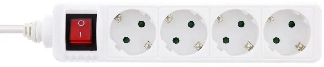 InLine Stekkerdoos 4-voudig met schakelaar 5m