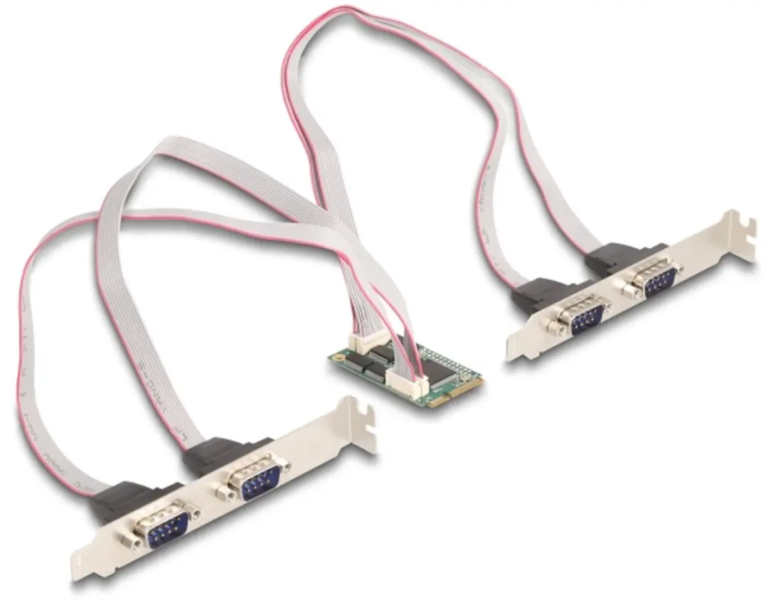 Delock Mini PCIe I/O Kaart 4x RS-232 - Groen