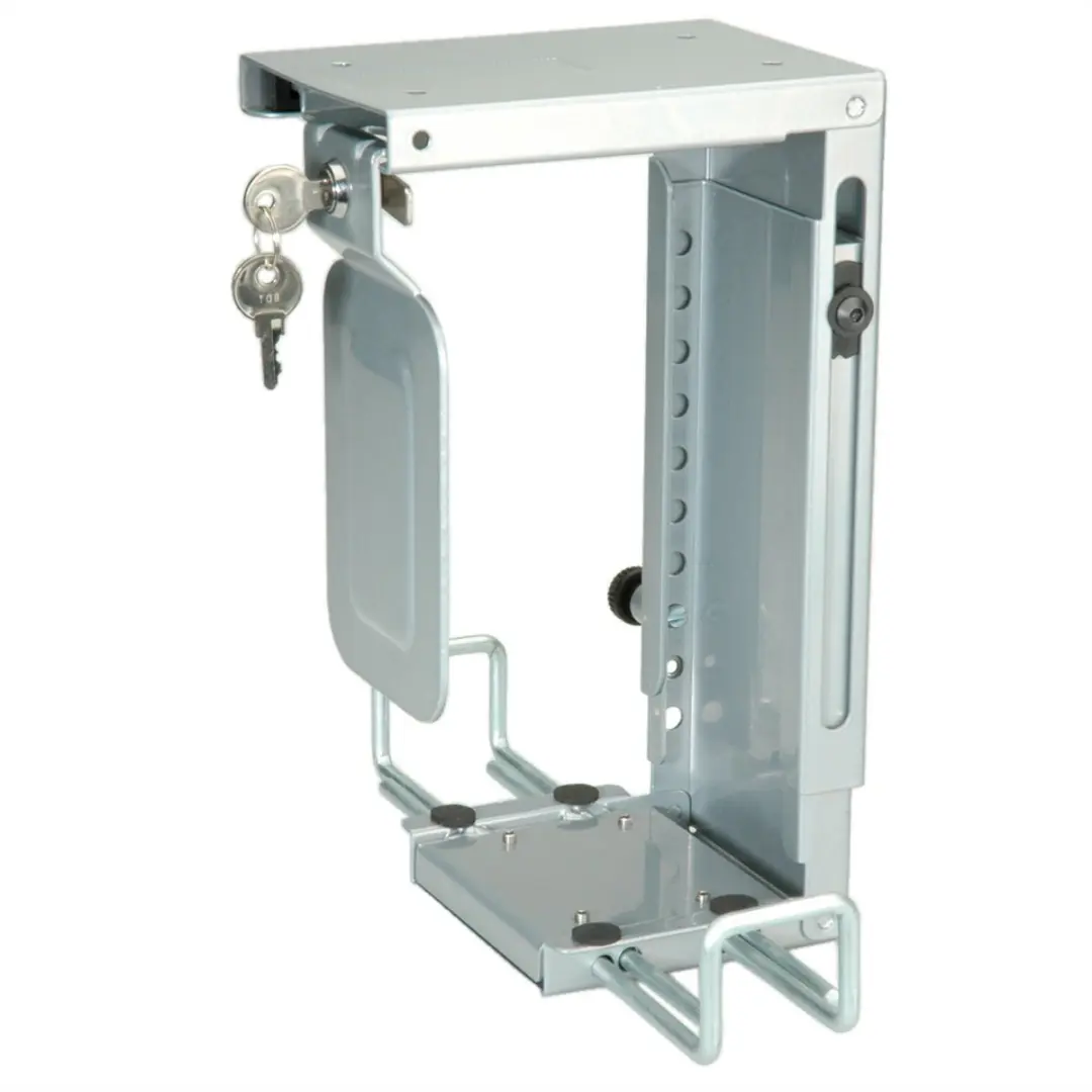 ROLINE Mini PC houder, afsluitbaar, zilver