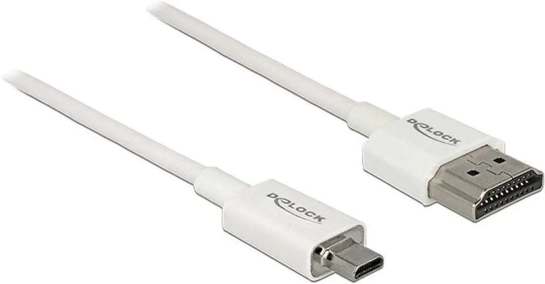 Delock Micro HDMI Kabel 2.0 4K60Hz - 1,5m Wit