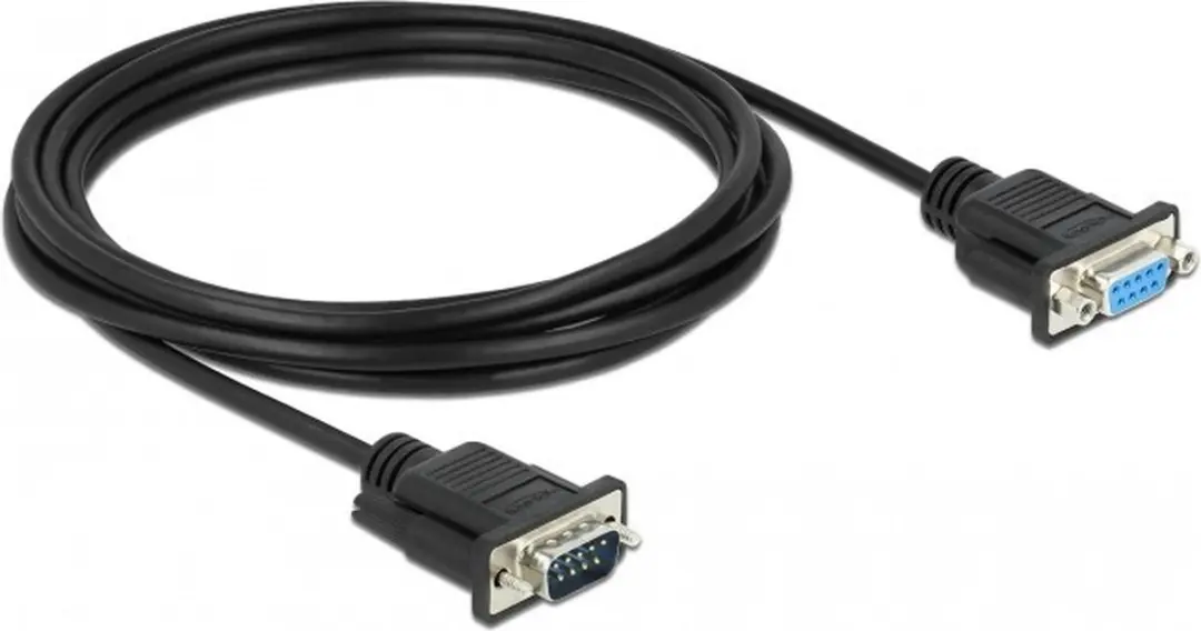 Delock RS-232 Null Modem Kabel D-Sub9 M/F - 3m - Zwart