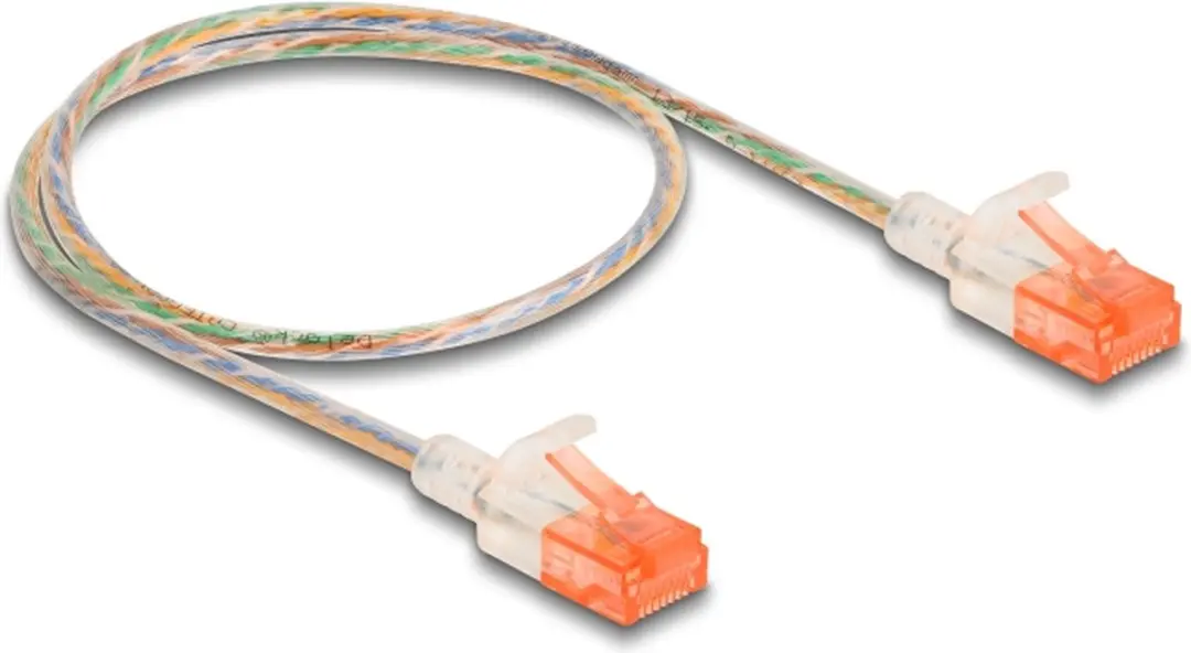 Delock RJ45 Cat.6A U/UTP Kabel 0.5m - Transparant