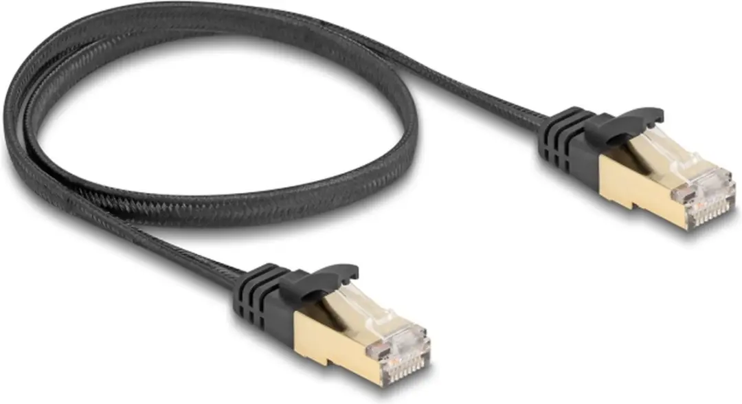 Delock Cat.6A U/FTP RJ45 Kabel 0,5m - Zwart
