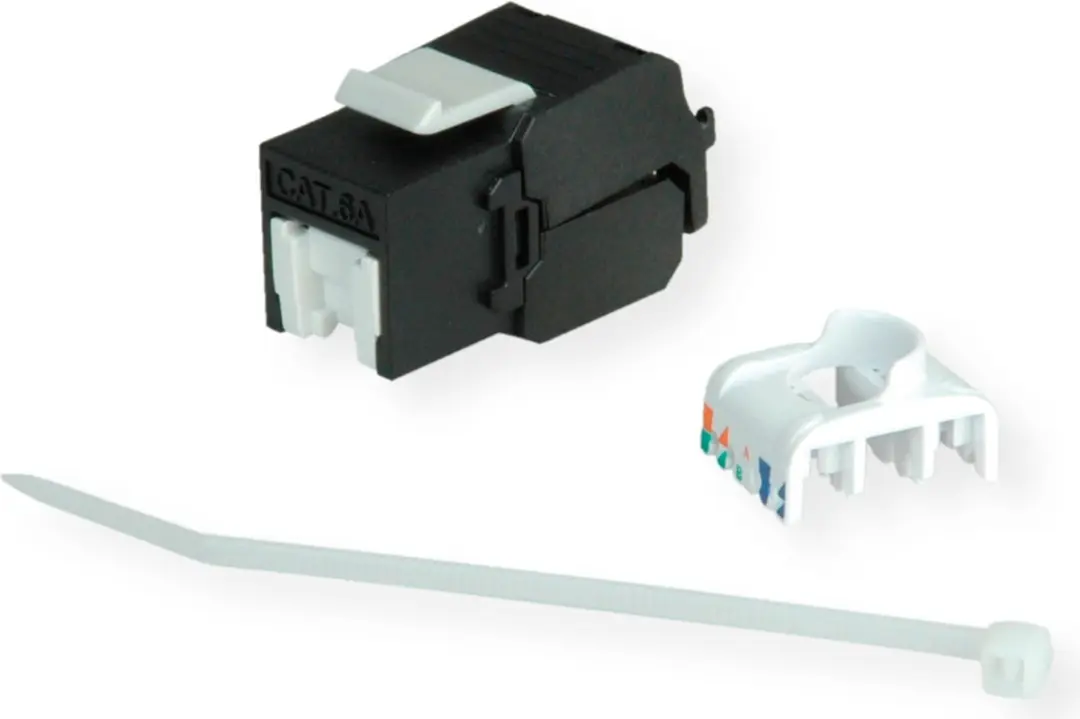 Roline Cat.6A Keystone RJ45 - Zwart