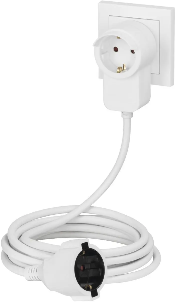 Hama Geaarde Verlengkabel 3,0m - Wit