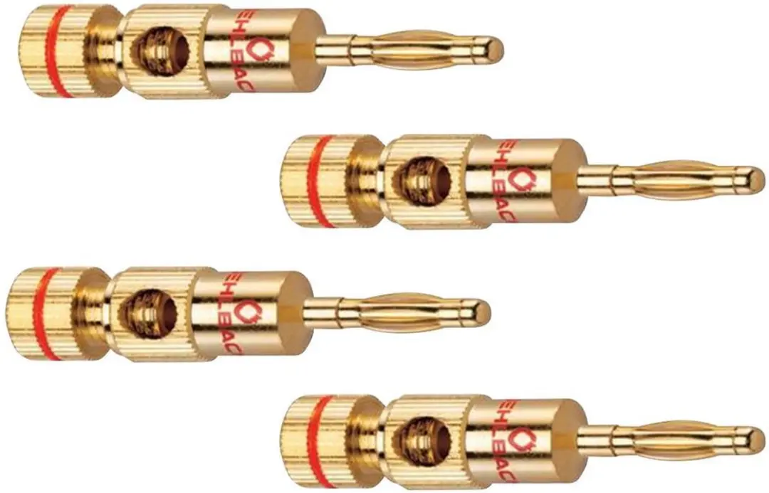 Oehlbach Banana B2 Stekker 4 Stuks - Goud