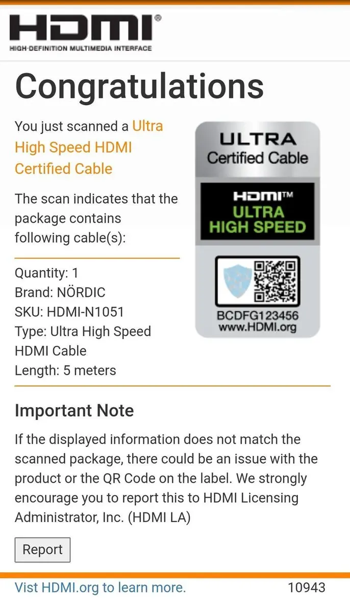 NÖRDIC HDMI-N1051 HDMI 2.1 Kabel 8K60Hz 5m - Zwart