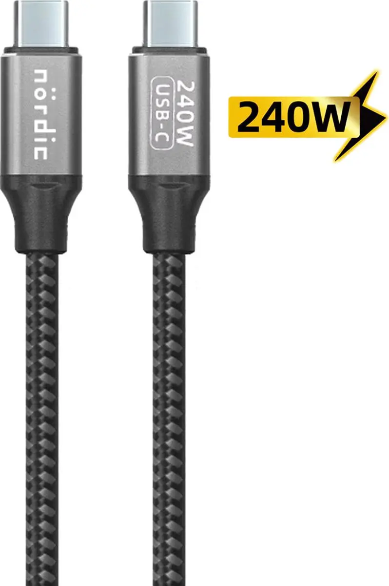 NÖRDIC USBC-N2100 USB-C Kabel 240W