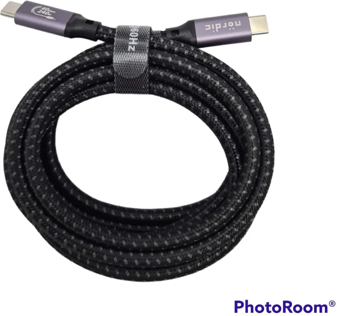 NÖRDIC USBC-N2100 USB-C Kabel 240W - 1m - Zwart