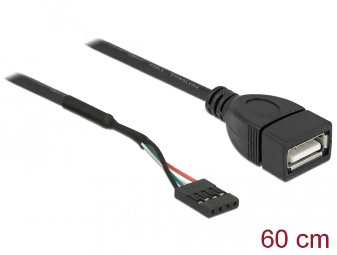 Delock USB 2.0 Pin Header naar Type-A Kabel 60cm