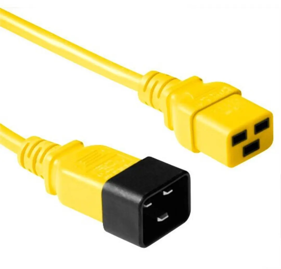 ACT AK5101 Netsnoer C19-C20 Geel 1,2m