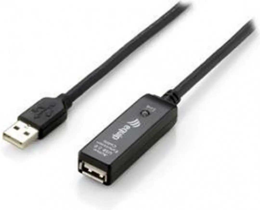 Equip USB 2.0 A/A Verlengkabel 10m - Mannelijk/Vrouwelijk - Zwart