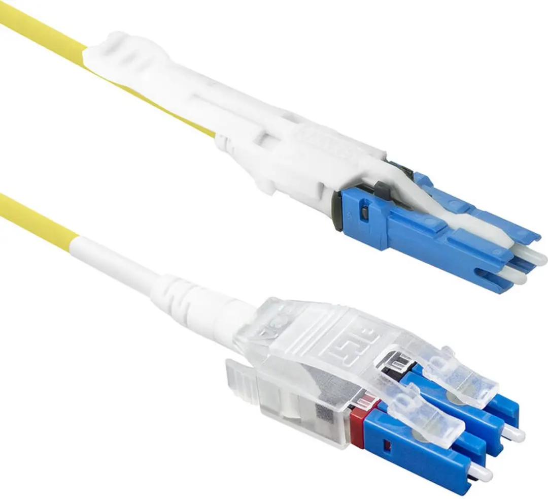 ACT 10m Singlemode OS2 Twist Uniboot Duplex Glasvezelkabel - Geel - CS-LC