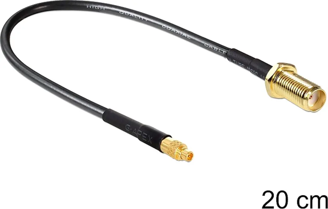 Delock SMA MMCX Kabel 200mm - Zwart