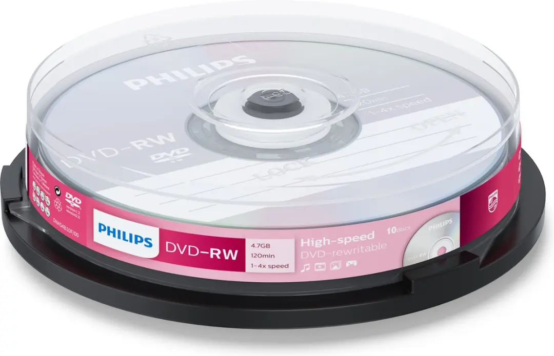 Philips DVD-RW 4,7GB 10 Stuks