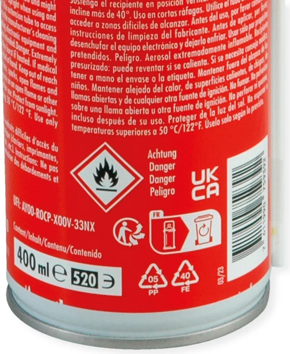 ROLINE luchtdrukspray, 400 ml