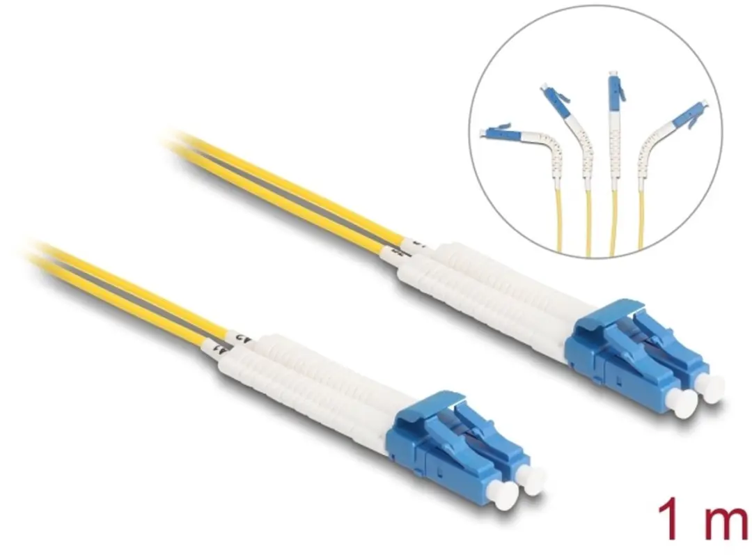 Delock LC Duplex naar LC Duplex OS2 Singlemode 1m