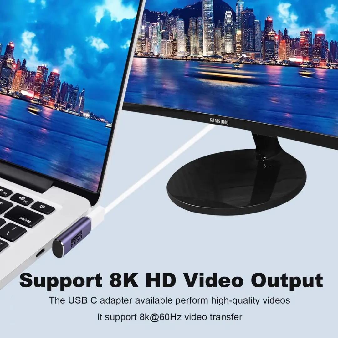 NÖRDIC USB4-304 USB-C Adapter - 8K60Hz 40Gb/s PD 100W - Paars