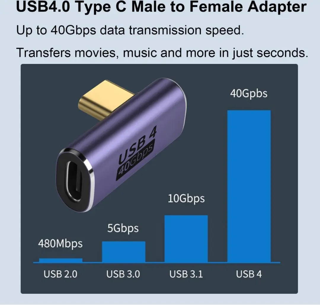 NÖRDIC USB4-304 USB-C Adapter - 8K60Hz 40Gb/s PD 100W - Paars - afbeelding 6 van 6