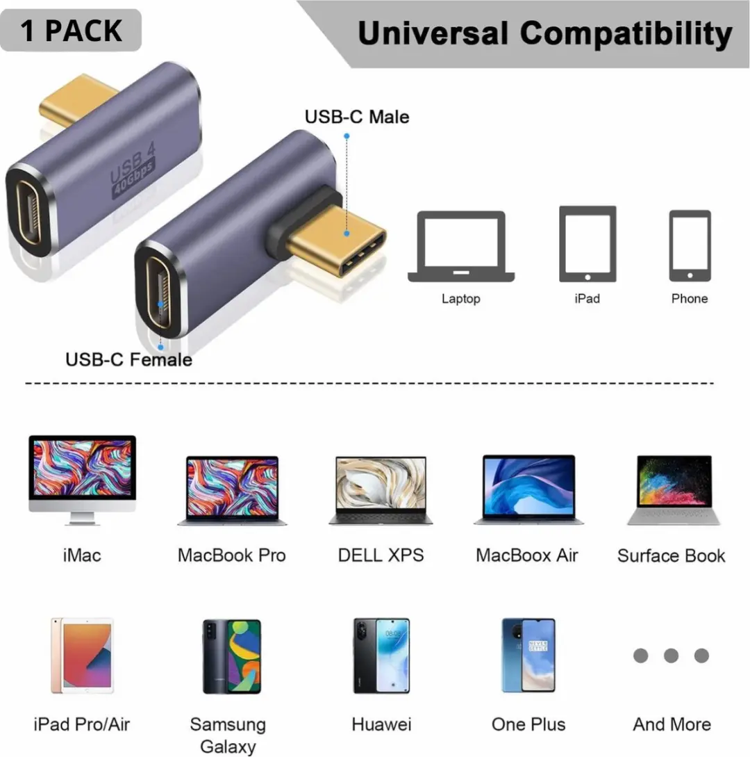 NÖRDIC USB4-304 USB-C Adapter - 8K60Hz 40Gb/s PD 100W - Paars