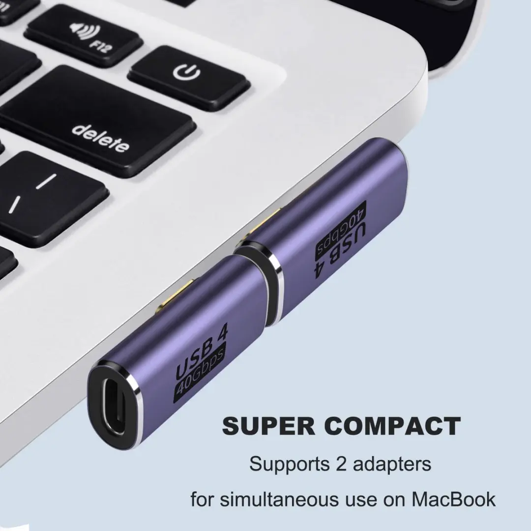 NÖRDIC USB4-304 USB-C Adapter - 8K60Hz 40Gb/s PD 100W - Paars