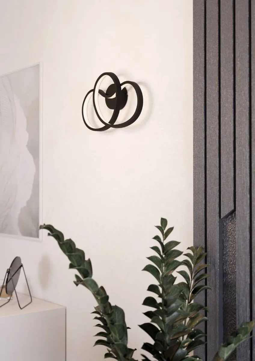 Eglo Gianella Wandlamp - LED 37cm - Zwart/Wit