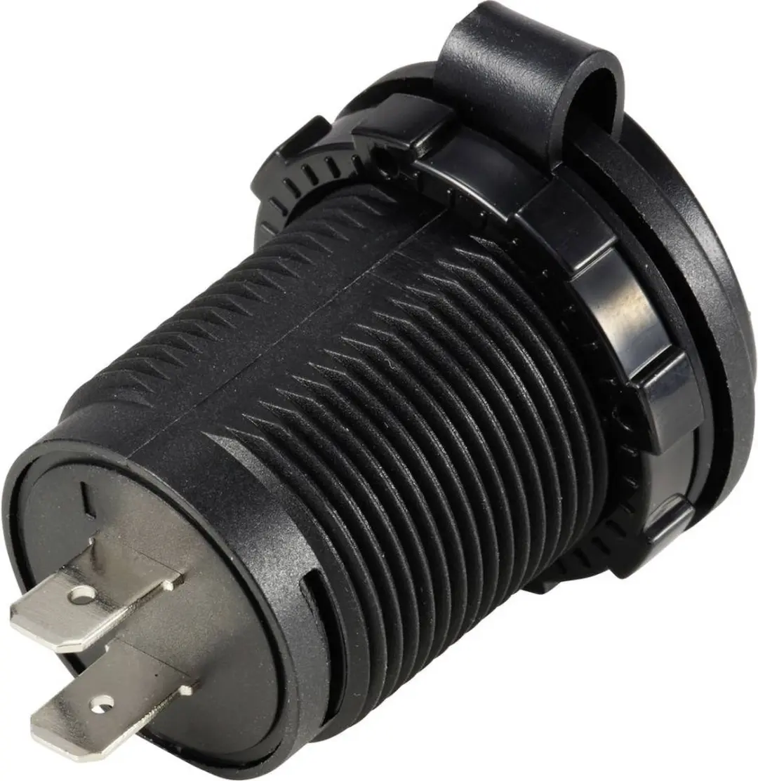 Tru Components TC-12114140 USB Inbouwbus - Verlicht Blauw - Zwart