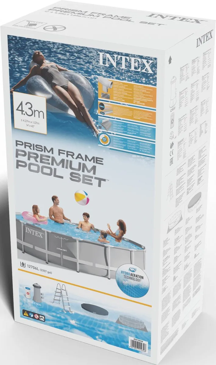 Intex Prism Frame Premium Opzetzwembad 427x107cm - 12.706L - 26720GN