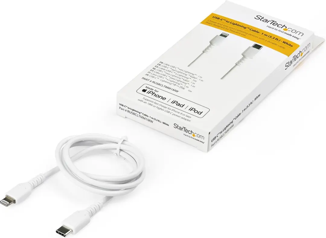 Startech USB-C naar Lightning Kabel 1m - Apple MFi - Wit