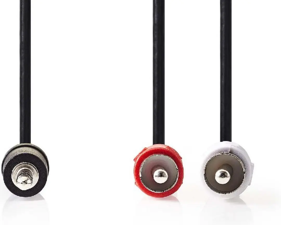 Nedis Stereo-Audiokabel 3,5mm Male naar 2x RCA Male - 2m - Zwart