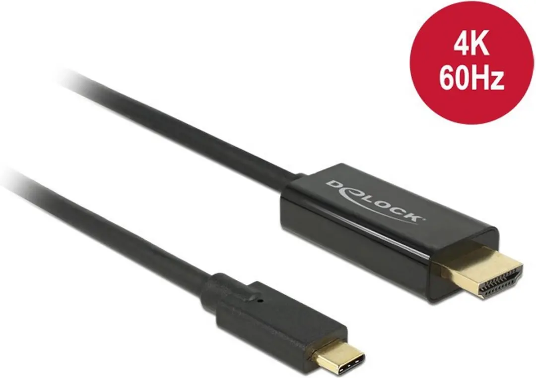Delock USB-C naar HDMI Kabel 4K60 - 3m - Zwart - afbeelding 6 van 6