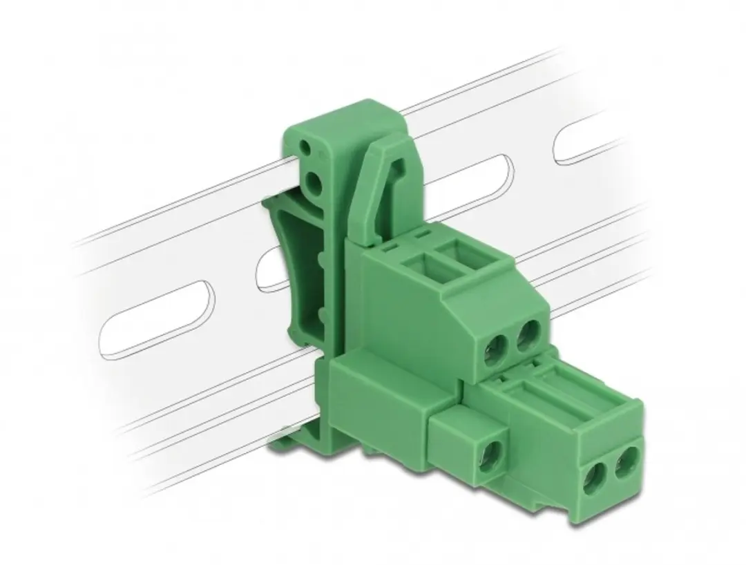 Delock DIN-rail Terminalblokset 2-polig met schroefslot