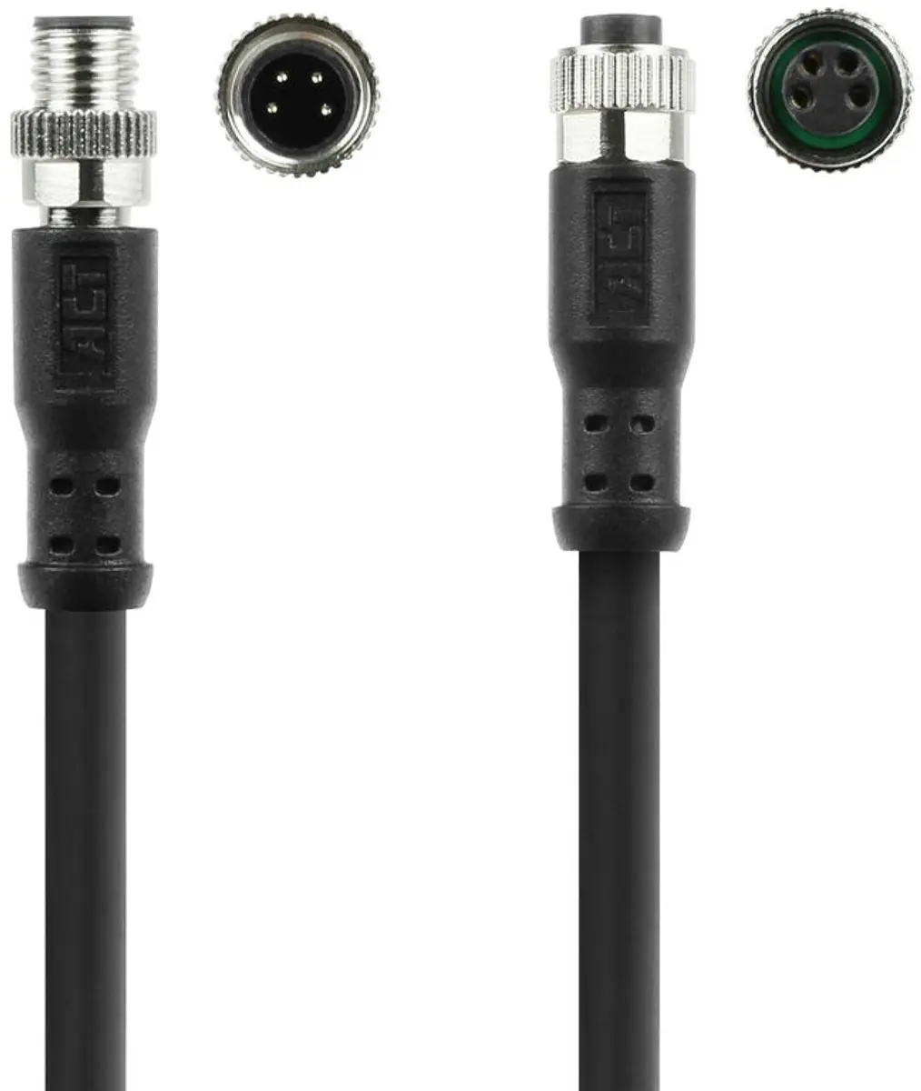 ACT Industrial Sensor Kabel M8A 4-polig M-F 5m - Ultraflex Xtreme TPE - Zwart