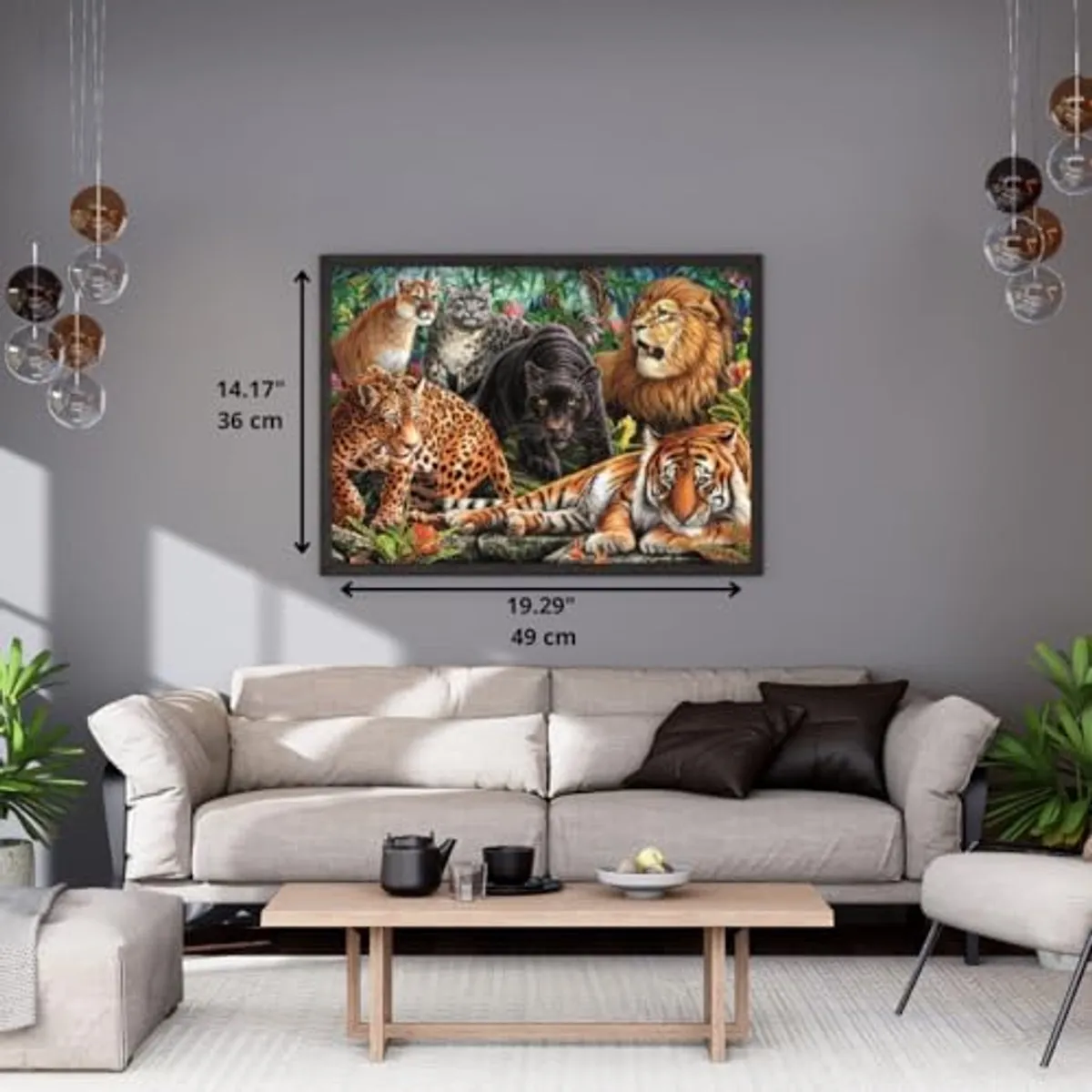 Clementoni Wilde Katten Puzzel 500 Stukjes - Multikleur - afbeelding 6 van 6