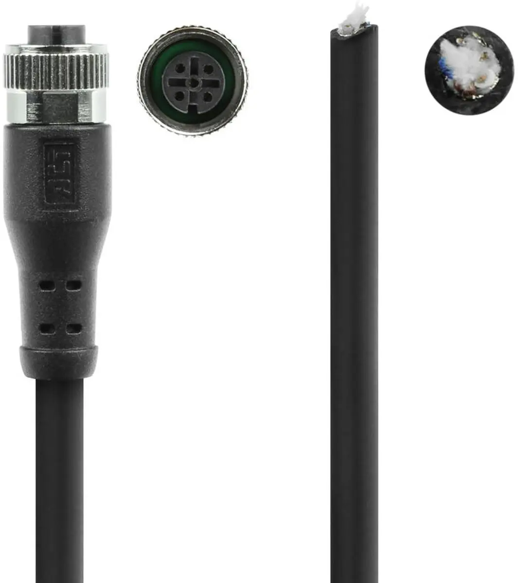 ACT Industrial Sensor Kabel M12A 5-polig SC3507 - 1,50m - Zwart