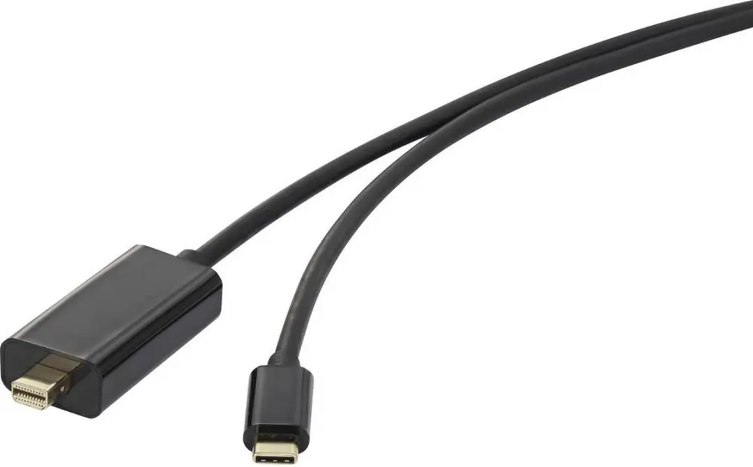 Renkforce USB-C naar Mini DisplayPort Adapterkabel 5m - Zwart