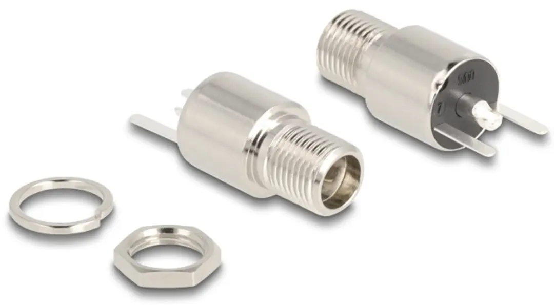 Delock DC 5.5x2.5mm Female Connector - 20V/9A - Zilver