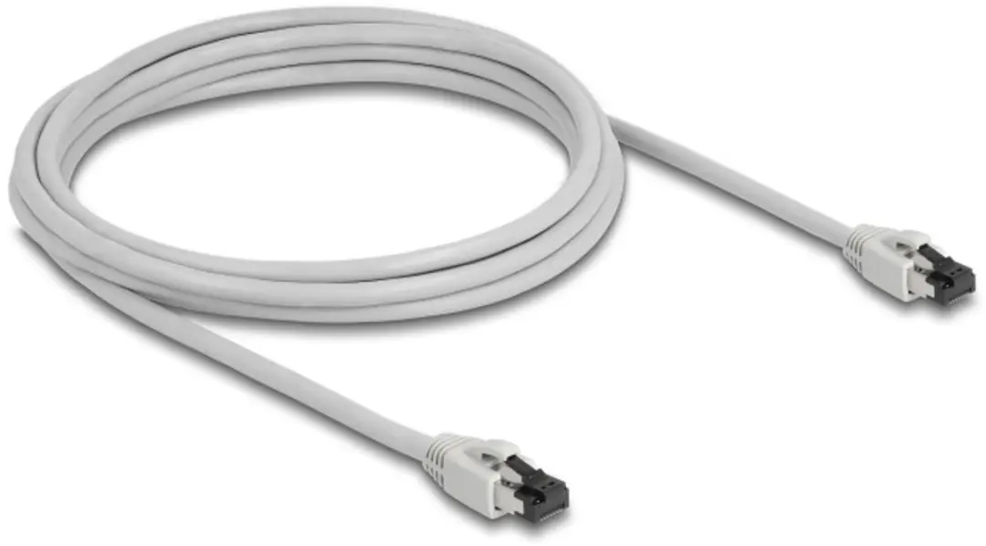 Delock Cat.8.1 S/FTP RJ45 Kabel 3m - 40Gbps - Grijs
